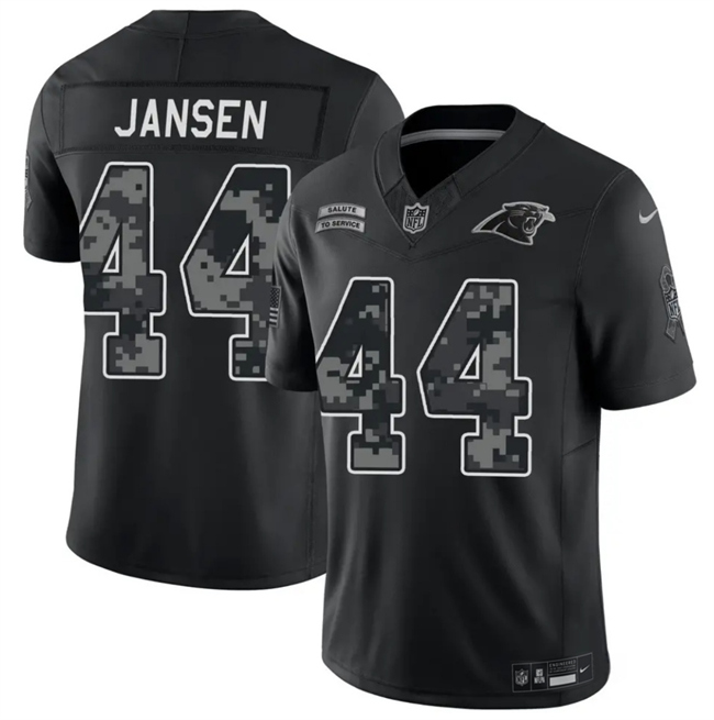 Men's Carolina Panthers #44 J. J. Jansen Black F.U.S.E. 2026 Salute to Service Limited Stitched Football Jersey