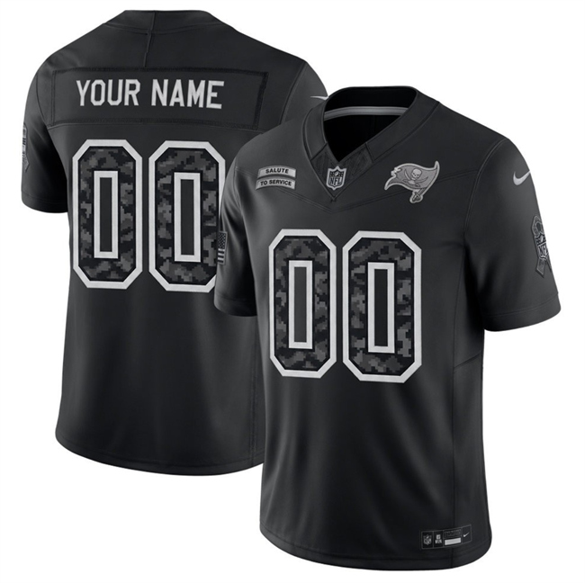 Men & Women & Youth Tampa Bay Buccaneers Custom Black F.U.S.E. 2026 Salute to Service Limited Stitched Football Jersey
