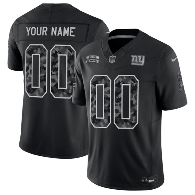 Men & Women & Youth New York Giants Custom Black F.U.S.E. 2026 Salute to Service Limited Stitched Football Jersey