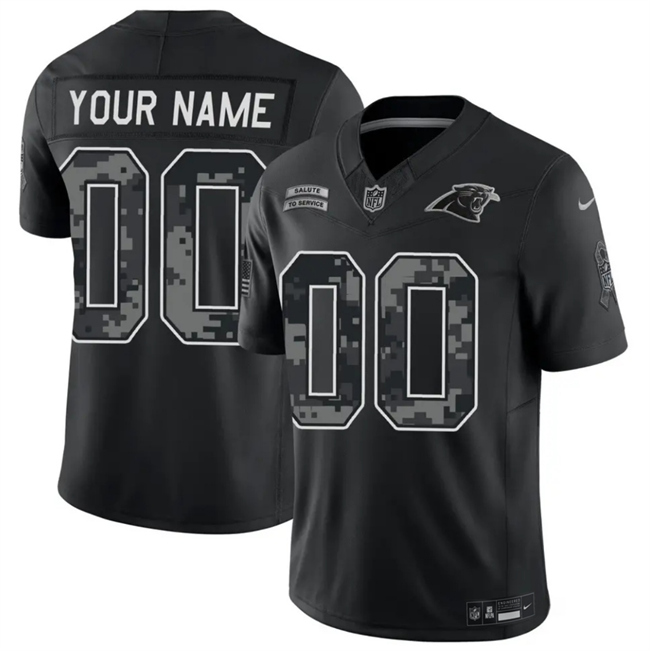 Men & Women & Youth Carolina Panthers Custom Black F.U.S.E. 2026 Salute to Service Limited Stitched Football Jersey