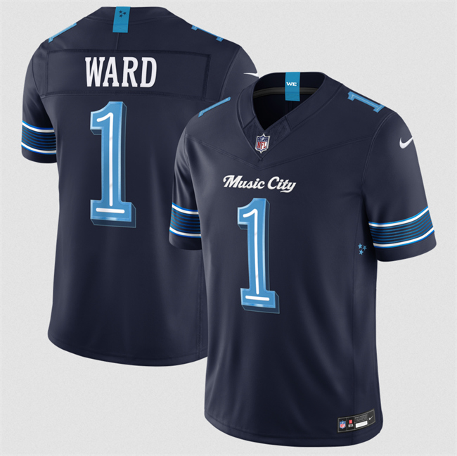 Youth Tennessee Titans #1 Cameron Ward Navy 2026 F.U.S.E. 'Music City' Rivalries Collection Limited Stitched Football Jersey