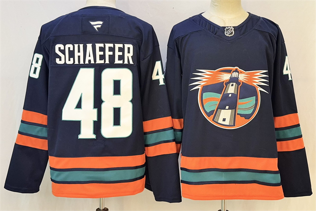 Men's New York Islanders #48 Matthew Schaefer Navy 2024-25 Stitched Hockey Jersey