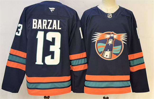 Men's New York Islanders #13 Mathew Barzal Navy 2026 Stitched Hockey Jersey