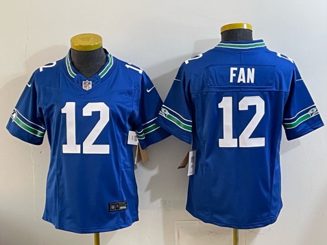 Women's Seattle Seahawks #12 Fan Royal Alternate F.U.S.E. Vapor Limited Stitched Football Jersey