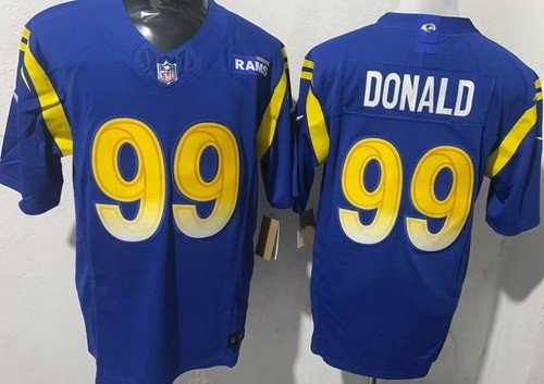 Men's Los Angeles Rams #99 Aaron Donald Royal F.U.S.E. Vapor Limited Stitched Jersey