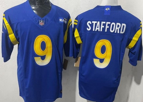 Men's Los Angeles Rams #9 Matthew Stafford Royal F.U.S.E. Vapor Limited Stitched Jersey