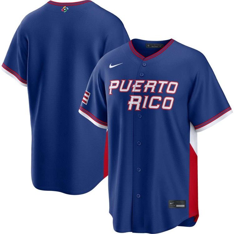 Men's Team Puerto Rico Nike 2026 World Baseball Classic Stitched Jersey Royal Red White