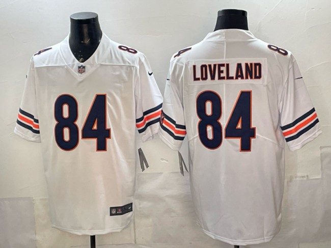 Men's Chicago Bears #84 Colston Loveland White Vapor Untouchable Limited Stitched Football Jersey