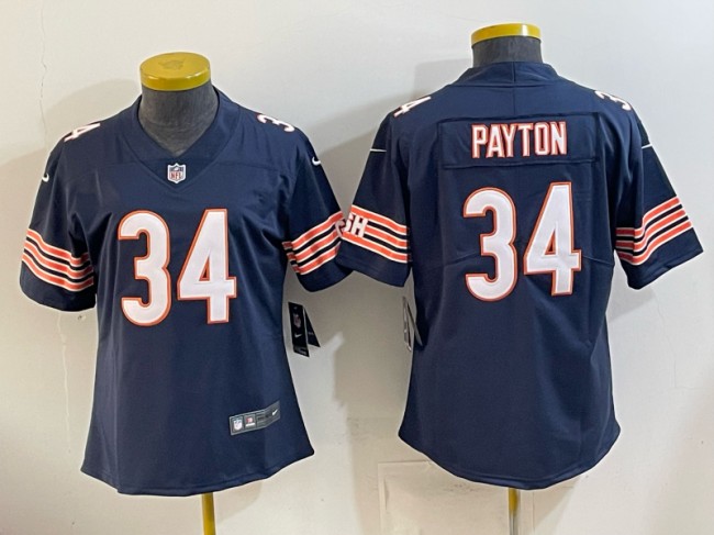 Youth Chicago Bears #34 Walter Payton Navy Vapor Limited Stitched Jersey