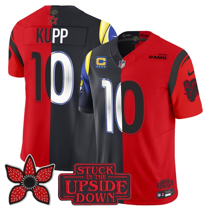 Men's Los Angeles Rams #10 Cooper Kupp Rivalries Red 'Upside Down Edition' F.U.S.E. Vapor Limited Stitched Jersey