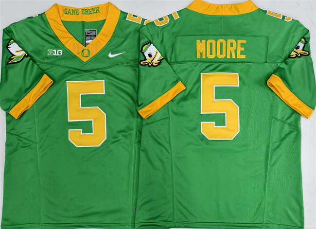 Men's Oregon Ducks #5 Dante Moore Green 2026 F.U.S.E. Stitched Jersey