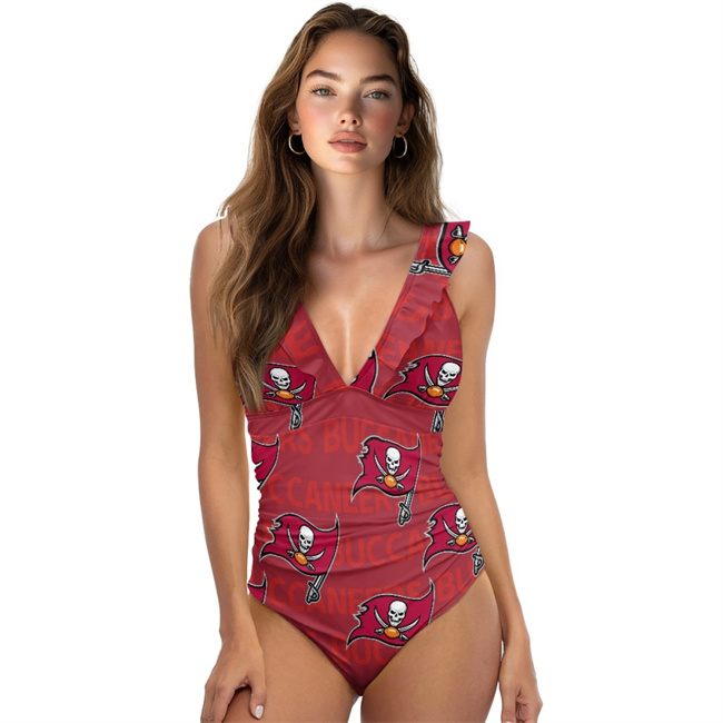 Women's Tampa Bay Buccaneers Coverage Comfortable Swimwear Beachwear Bathing Bikini Sets Swimwear Swimsuits 001(Pls check description for details)