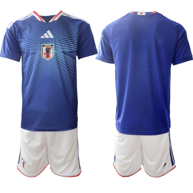 Men's Japan Blank Blue 2026 World Cup Home Soccer Jersey Suit