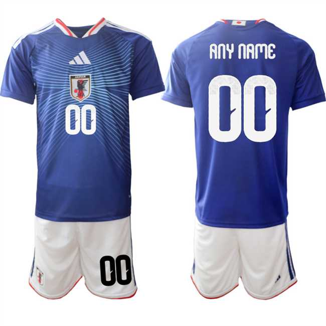 Men's Japan Custom Blue 2026 World Cup Home Soccer Jersey Suit