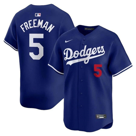 Youth Los Angeles Dodgers #5 Freddie Freeman Royal Limited Stitched Baseball Jersey
