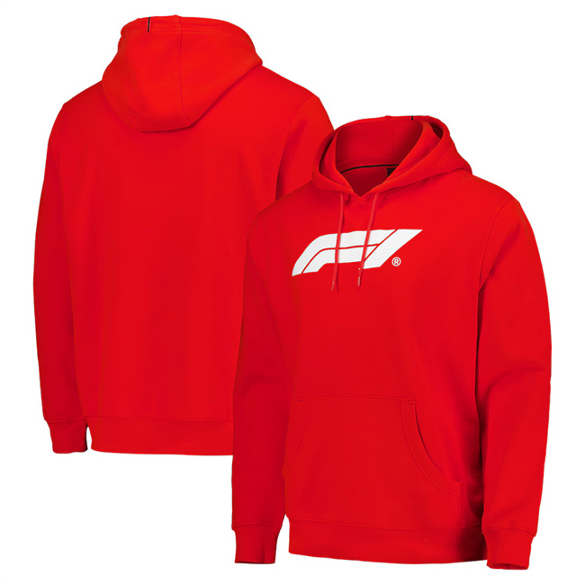 Men's Formula 1 Essentials Logo Red Overhead Hoodies