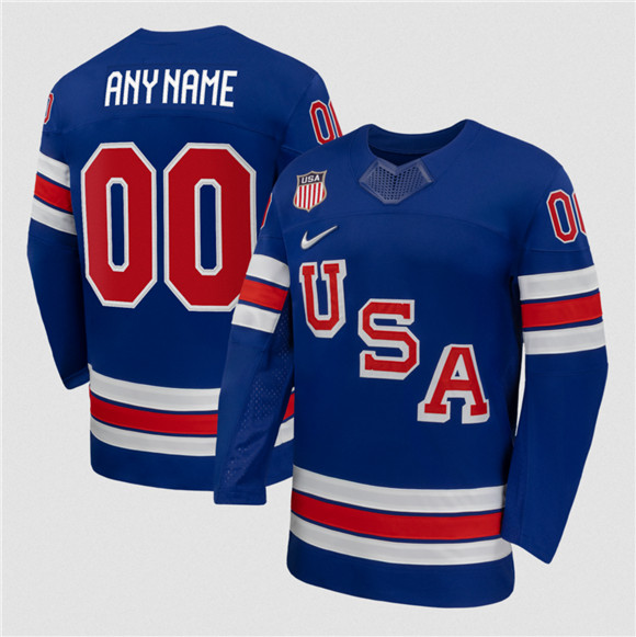 Youth US Hockey Active Player Custom Royal 2026 Stitched Jersey