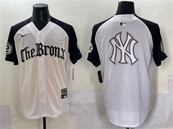 Youth New York Yankees Team Big Logo White Black 'Gothic Legacy Edition' Vapor Premier Limited Stitched Baseball Jersey