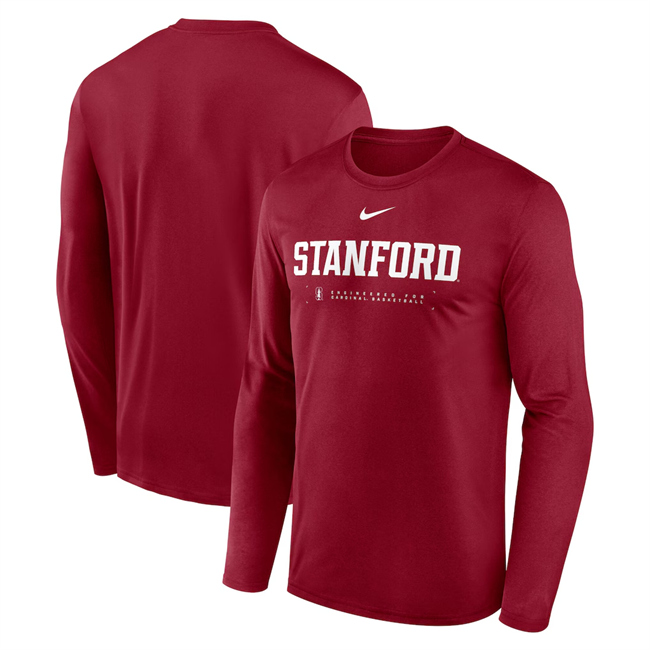 Men's Stanford Cardinal Red 2025 Courtside Basketball Shootaround Legend Dri-FIT Long Sleeve T-Shirt