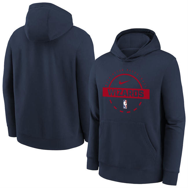 Men's Washington Wizards Navy 2025-26 Practice Club Pullover Hoodies