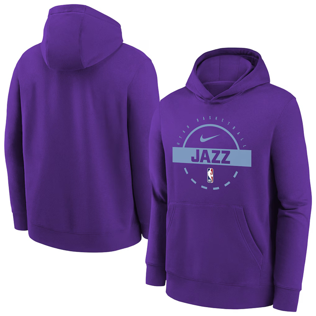 Men's Utah Jazz Purple 2025-26 Practice Club Pullover Hoodie