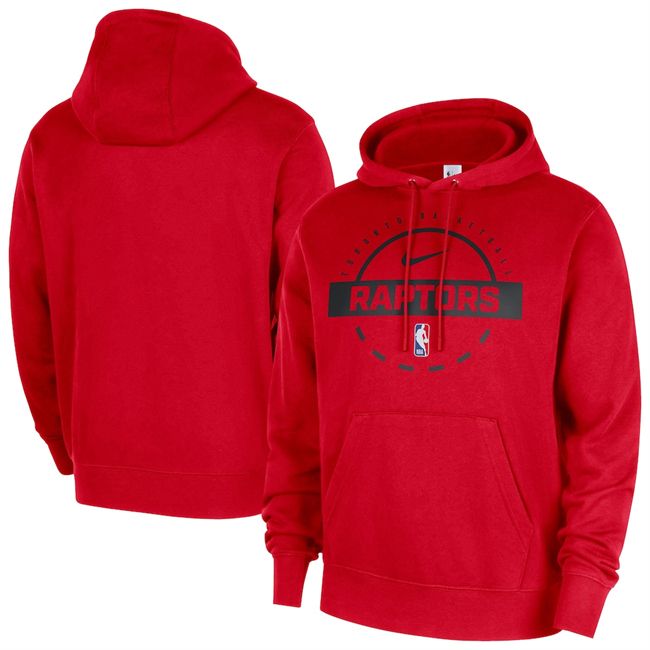 Men's Toronto Raptors Red 2025-26 Practice Club Pullover Hoodies