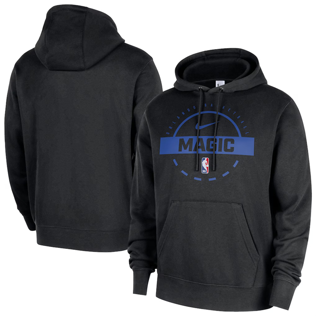 Men's Orlando Magic Black 2025-26 Practice Club Pullover Hoodie