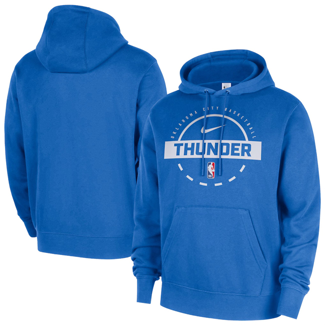 Men's Oklahoma City Thunder Blue 2025-26 Practice Club Pullover Hoodie