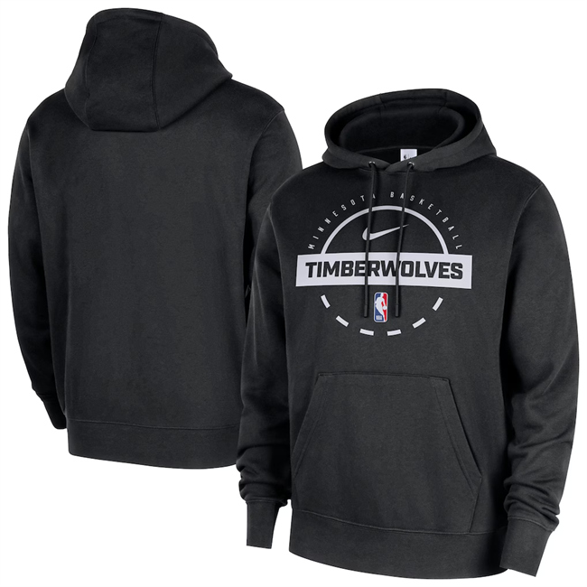 Men's Minnesota Timberwolves Black 2025-26 Practice Club Pullover Hoodie