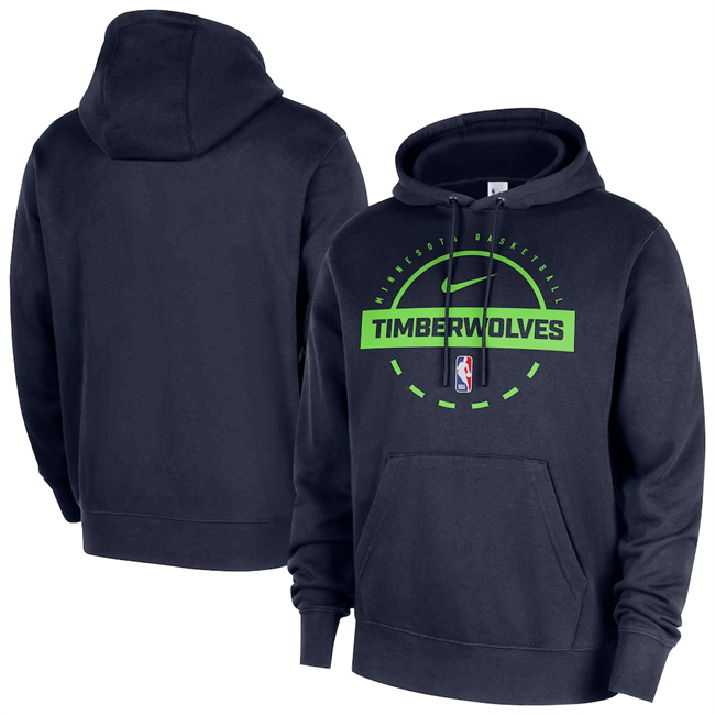 Men's Minnesota Timberwolves Navy 2025-26 Practice Club Pullover Hoodie