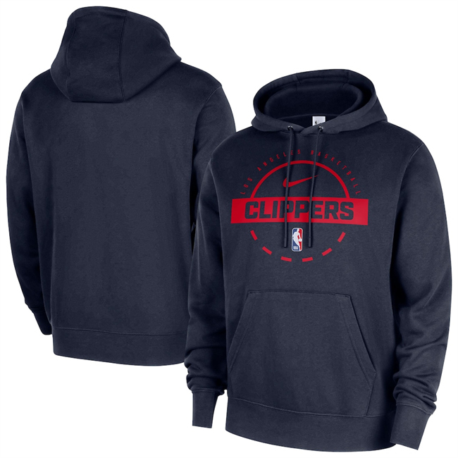 Men's Los Angeles Clippers Navy 2025-26 Practice Club Pullover Hoodie