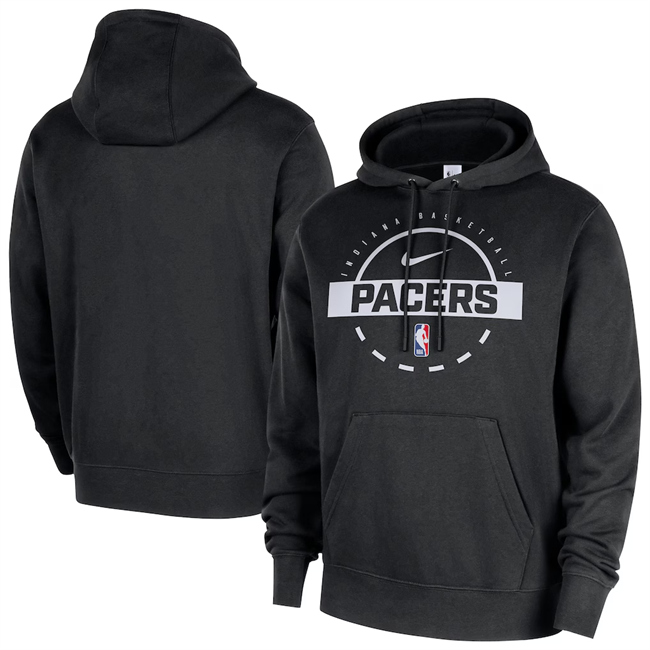 Men's Indiana Pacers Black 2025-26 Practice Club Pullover Hoodie