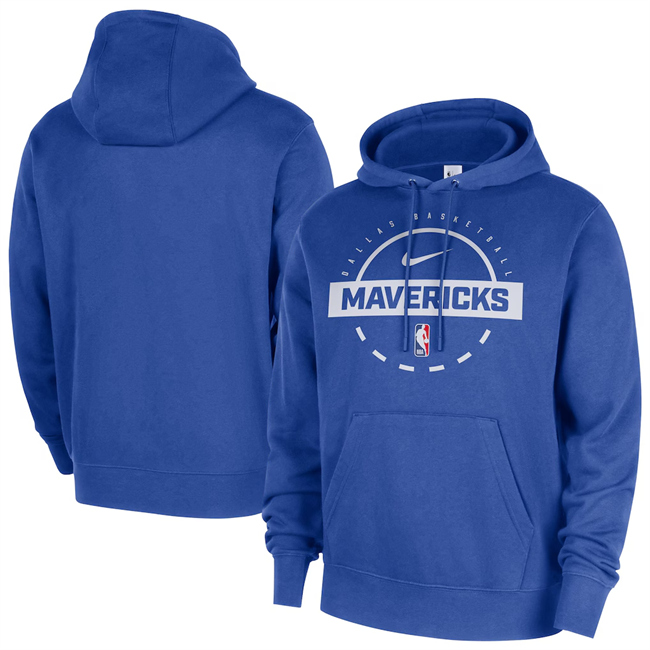 Men's Dallas Mavericks Royal 2025-26 Practice Club Pullover Hoodies