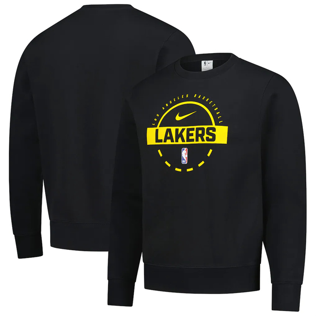 Men's Los Angeles Lakers Black 2025-26 Practice Club Sweatshirt