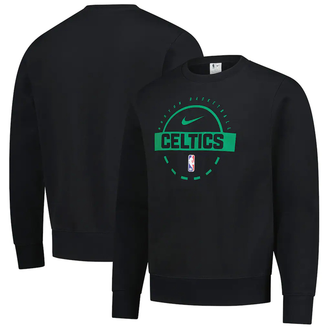 Men's Boston Celtics Black 2025-26 Practice Club Sweatshirt