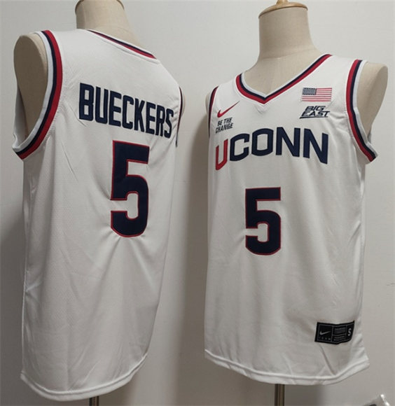 Youth UConn Huskies ACTIVE PLAYER Custom White Stitched Basketball Jersey