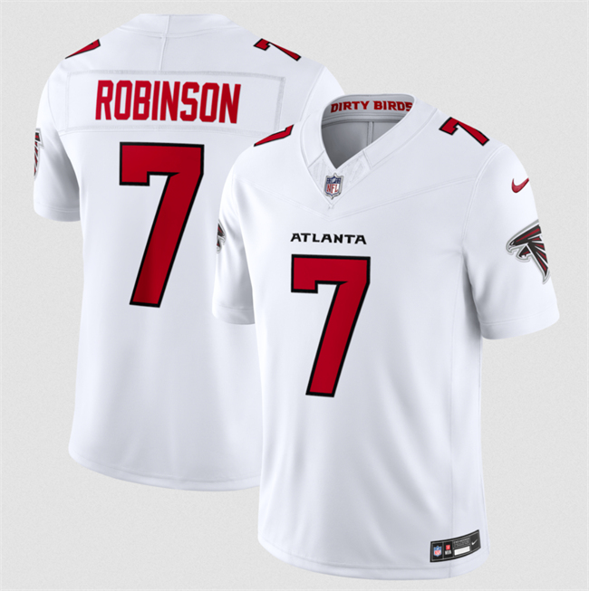Men's Atlanta Falcons #7 Bijan Robinson White 2026 New F.U.S.E. Vapor Untouchable Limited Stitched Football Jersey