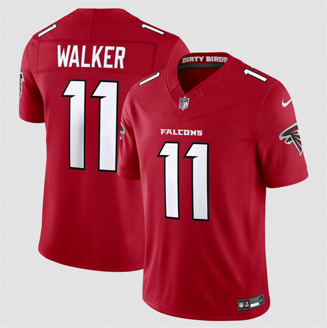 Men's Atlanta Falcons #11 Jalon Walker Red 2026 New F.U.S.E. Vapor Untouchable Limited Stitched Football Jersey