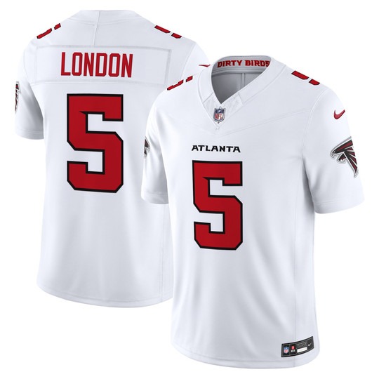 Men's Atlanta Falcons #5 Drake London White 2026 New F.U.S.E. Vapor Untouchable Limited Stitched Football Jersey