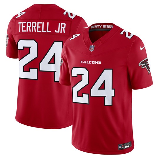 Men's Atlanta Falcons #24 A.J. Terrell Red 2026 New F.U.S.E. Vapor Untouchable Limited Stitched Football Jersey