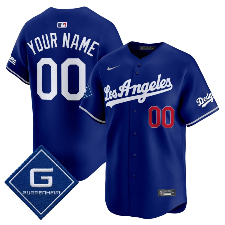 Los Angeles Dodgers Custom Royal Stitched Baseball Jersey Style 2