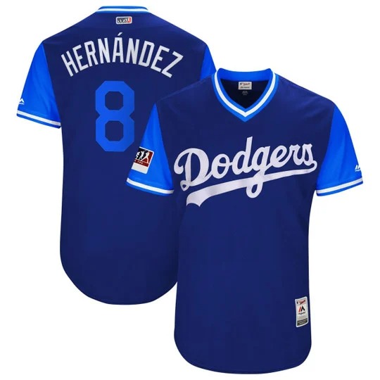 Men's Los Angeles Dodgers #8 Enrique Hernandez Royal Blue Stitched Baseball Jersey