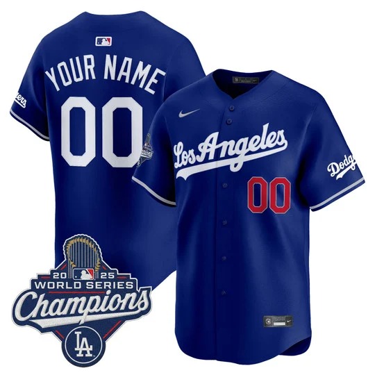 Los Angeles Dodgers Custom Royal 2026 Vapor Premier Limited World Series Champions Edition Stitched Jersey