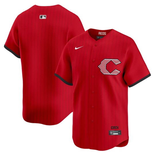 Men's Cincinnati Reds Blank Red 2026 City Connect Limited Stitched Baseball Jersey