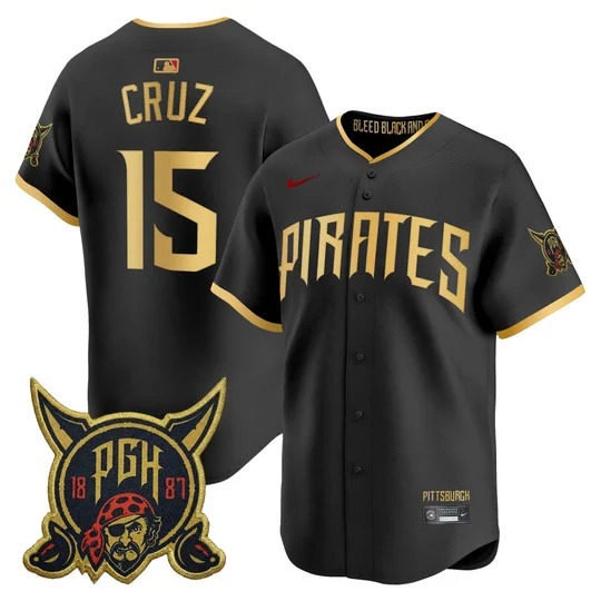 Men's Pittsburgh Pirates #15 Oneil Cruz Black 2026 City Connect Limited Stitched Jersey