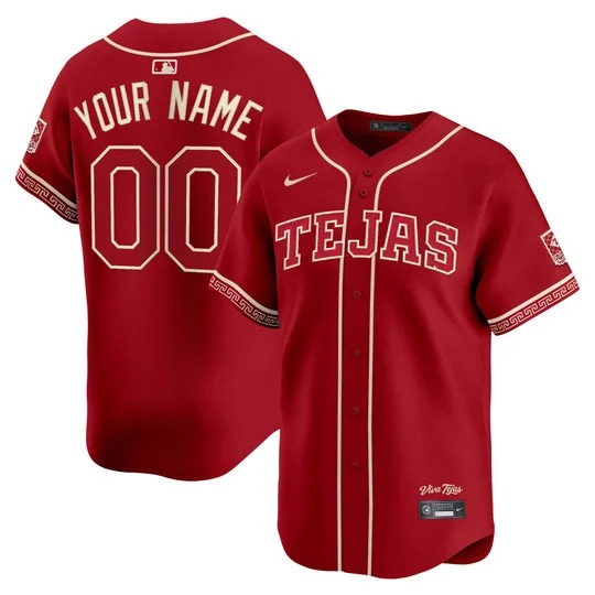 Men's & Women's & Youth Texas Rangers Custom Red 2026 City Connect Limited Stitched Jersey