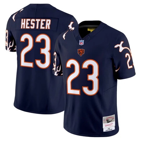 Men's Chicago Bears #23 Devin Hester Navy Throwback Vapor F.U.S.E. Limited Stitched Football Jersey