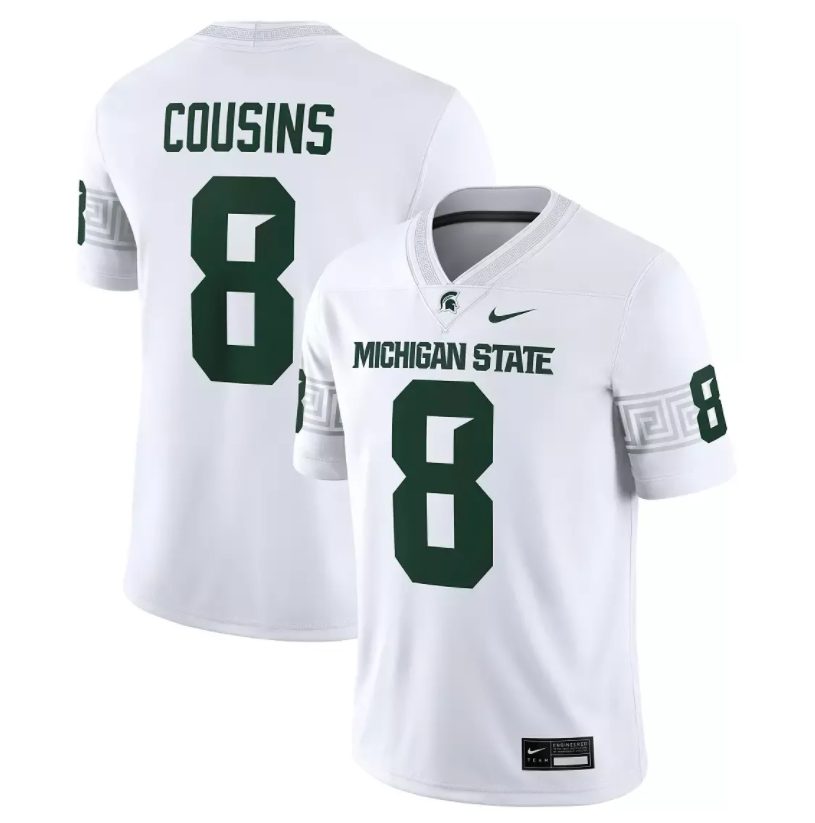 Men's Michigan State Spartans #8 Kirk Cousins White Vapor Limited Stitched Football Jersey