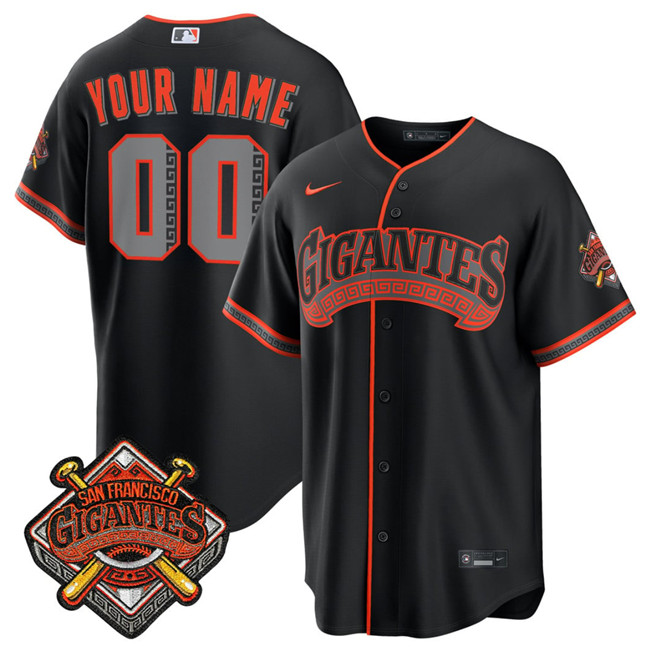 Youth San Francisco Giants Active Player Custom Black 2026 Alternate Stadium Stitched Baseball Jersey