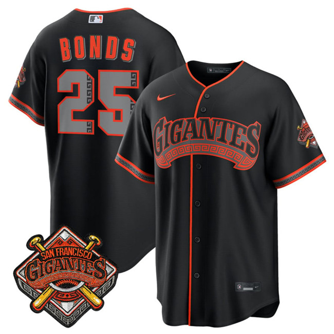 Youth San Francisco Giants #25 Barry Bonds Black 2026 Alternate Stadium Stitched Baseball Jersey